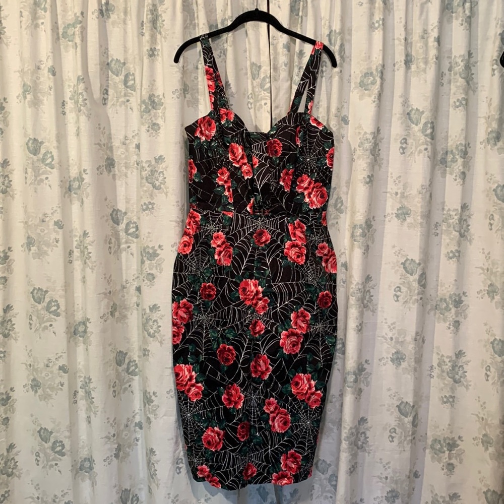 Vixen by Micheline Pitt Spiderweb Sweetheart Wiggle Dress